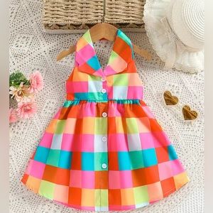 Baby girl plaid shirt dress